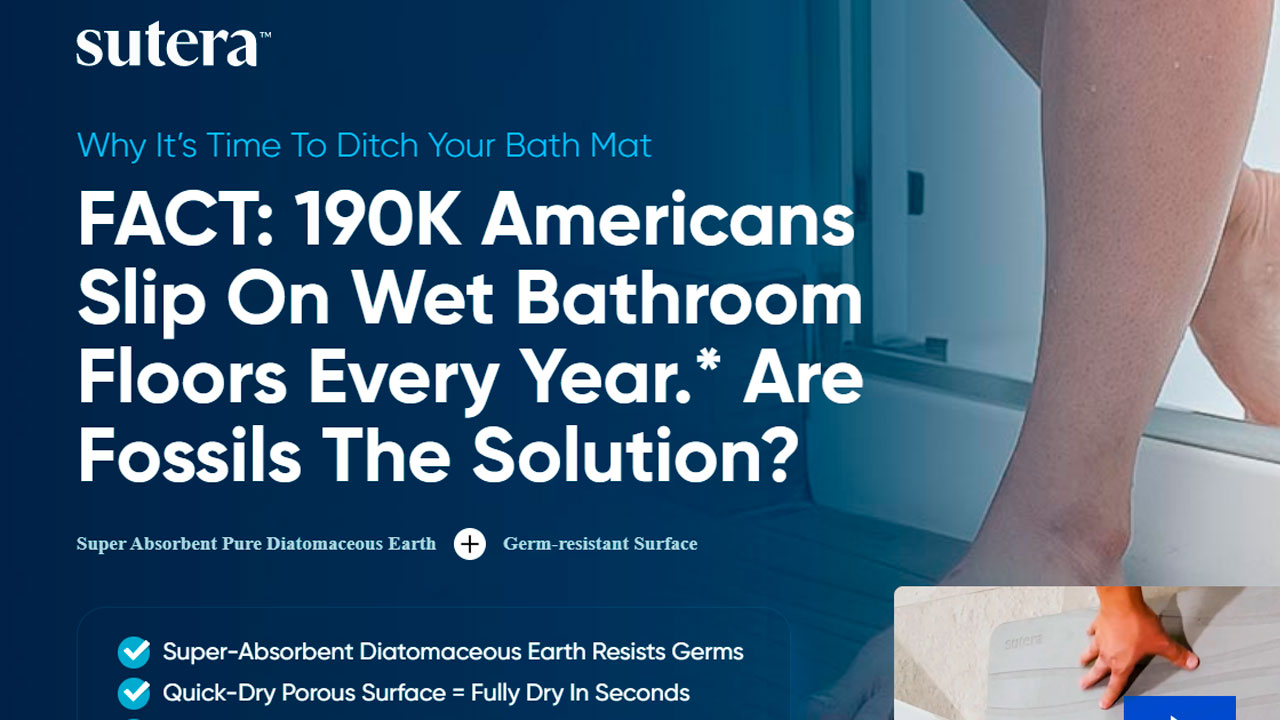 FATO: 190 Mil Americanos Escorregam Em Pisos Molhados de Banheiros Todos Os Anos.* Os Fósseis São A Solução?