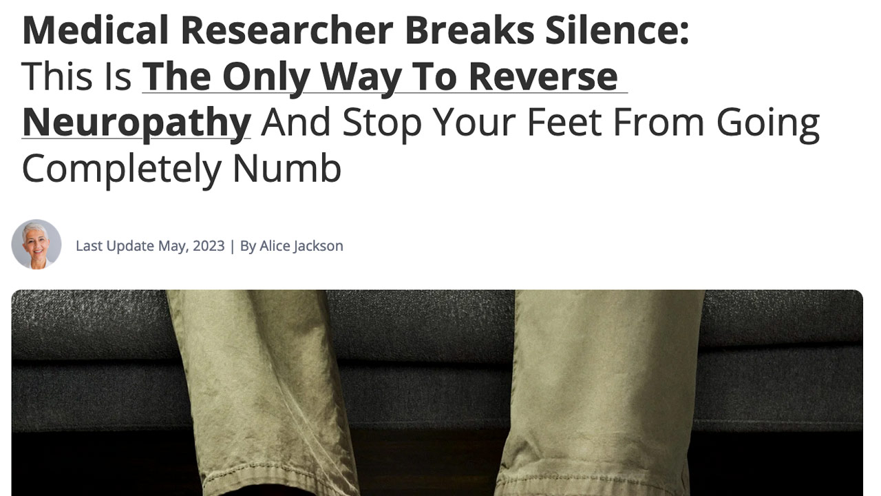 Esta é a única maneira de reverter a neuropatia e impedir que seus pés fiquem completamente dormentes