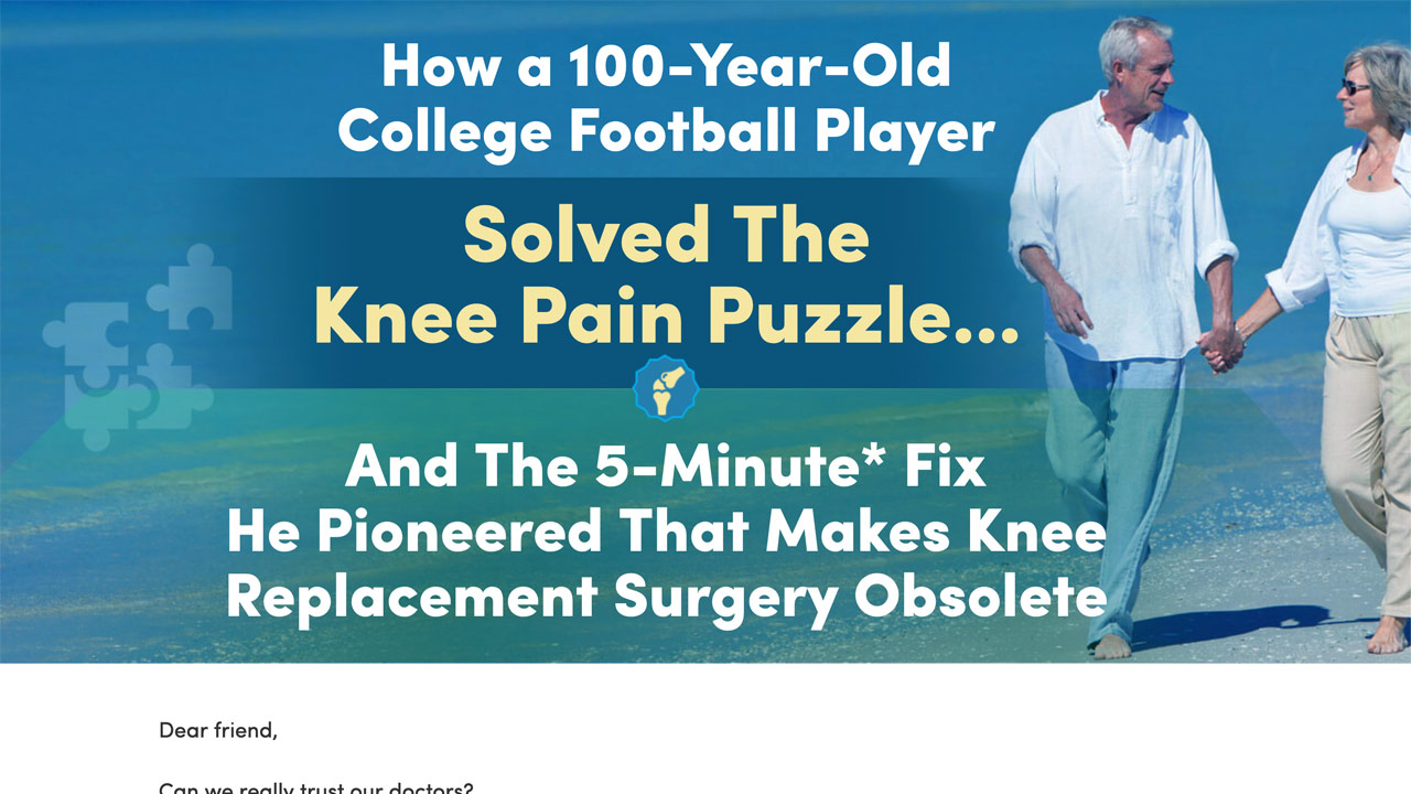 Como Um Jogador De Futebol Americano De 100 Anos Resolveu O Mistério Da Dor No Joelho…
