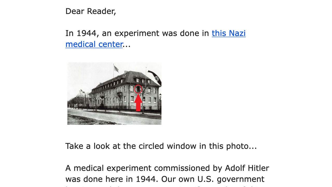 Em 1944, Uma Experiência Foi Feita Neste Centro Médico…