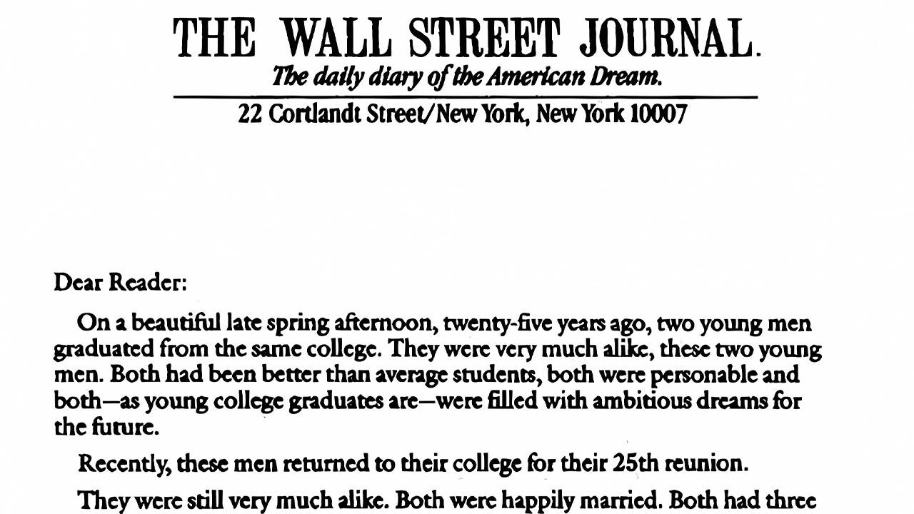 A Carta 1 De The Wall Street Journal