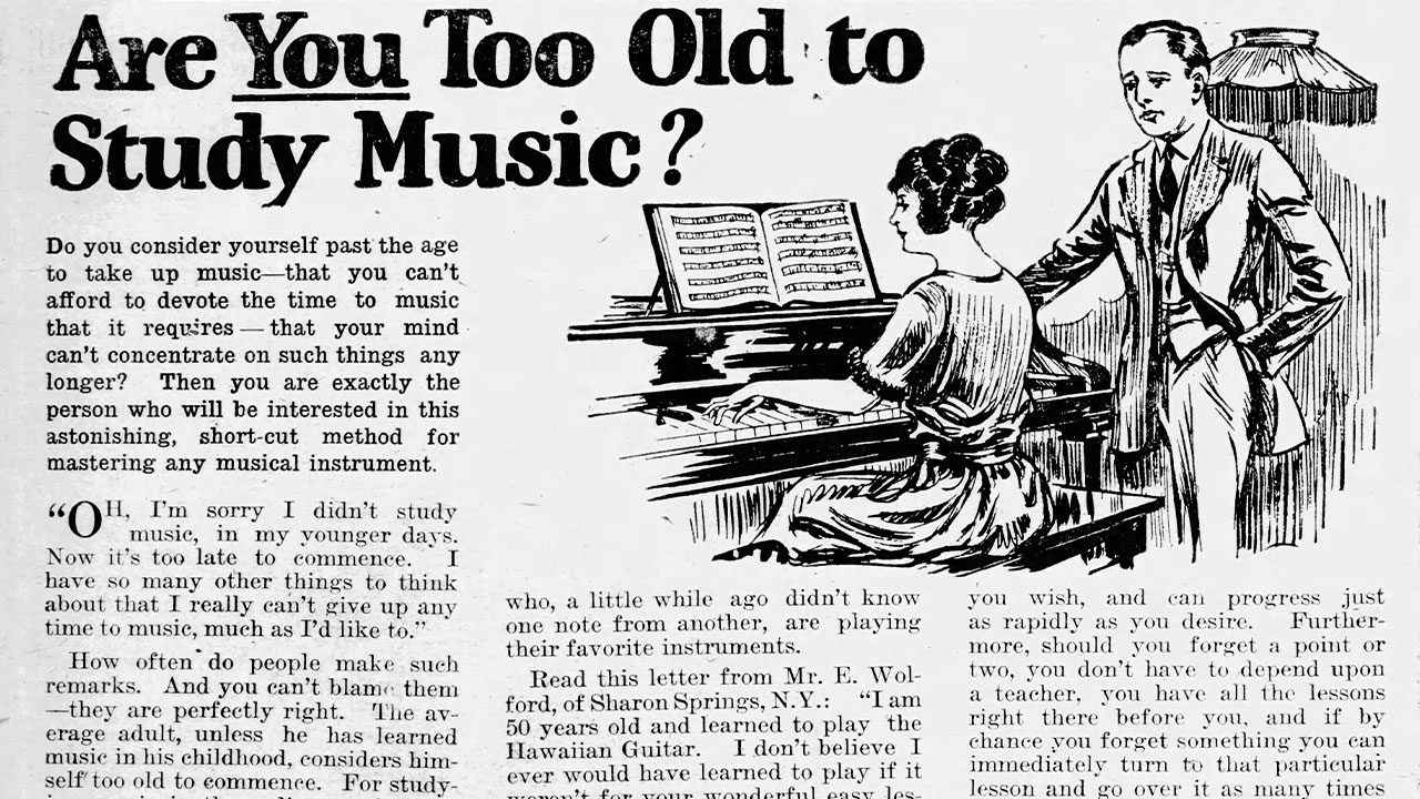 Você Está Velho Demais Para Estudar Música?